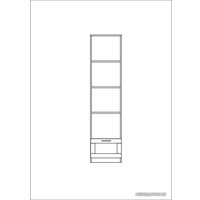 Стеллаж Mio Tesoro Сириус 1 ящик 39x190 2.02.07.130.3 (сонома)