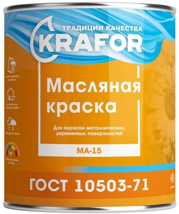 

Краска Krafor МА-15 Масляная 2.5 кг (черный)