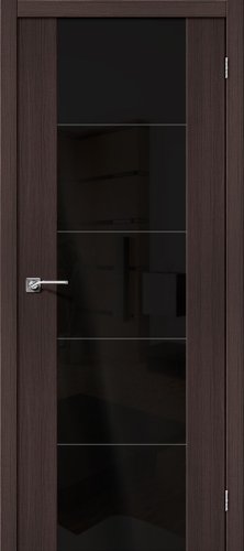 Межкомнатная дверь el'Porta Vetro V4 Black Star (Wenge Veralinga)