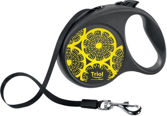 

Поводок-рулетка Triol Flexi Joy Lemon M 11101011 (черный/желтый)