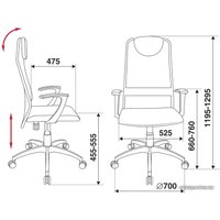 Офисное кресло Бюрократ KB-8/R/TW-97N (красный)