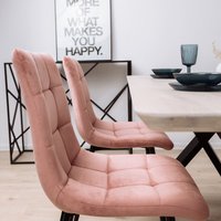 Стул AksHome Dallas 68746 (велюр, розовый/черный)