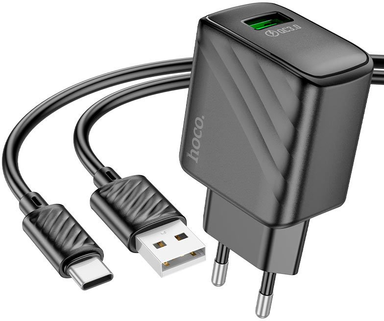

Сетевое зарядное Hoco CS21A USB Type-C (черный)