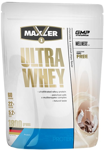 

Протеин комплексный Maxler Ultra Whey (шоколад/кокосовая стружка, 900г)
