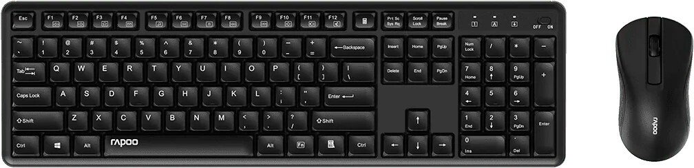 Офисный набор Rapoo X2100 (черный)
