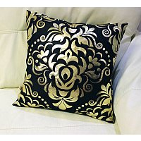 Декоративная подушка Matex Luxury Дамаск 13-778 (золото/черный)