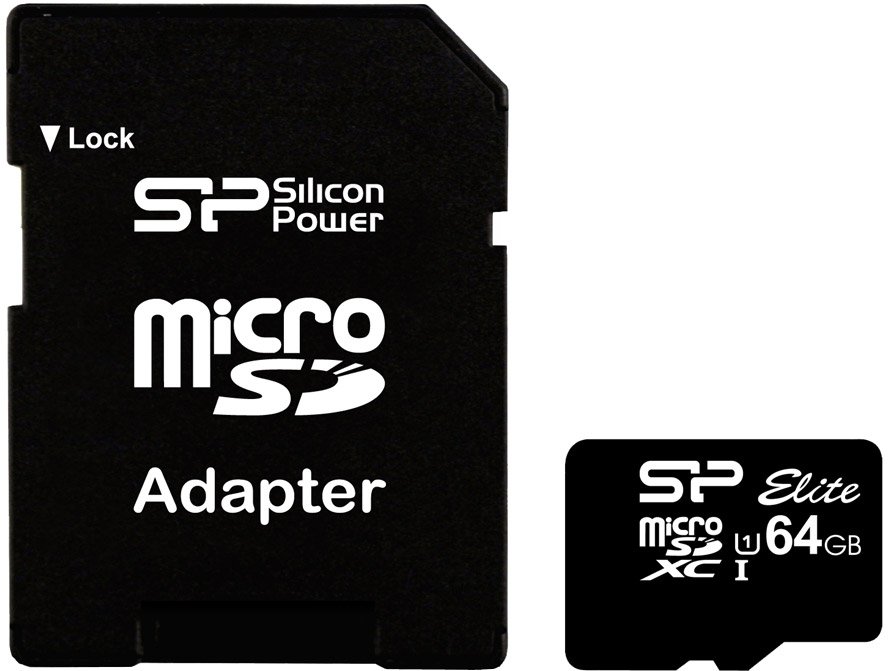 

Карта памяти Silicon-Power microSDXC Elite UHS-1 (Class 10) 64 GB (SP064GBSTXBU1V10-SP)