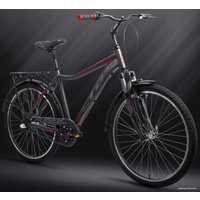 Велосипед LTD Cruiser 640 (графит/красный, 2019)