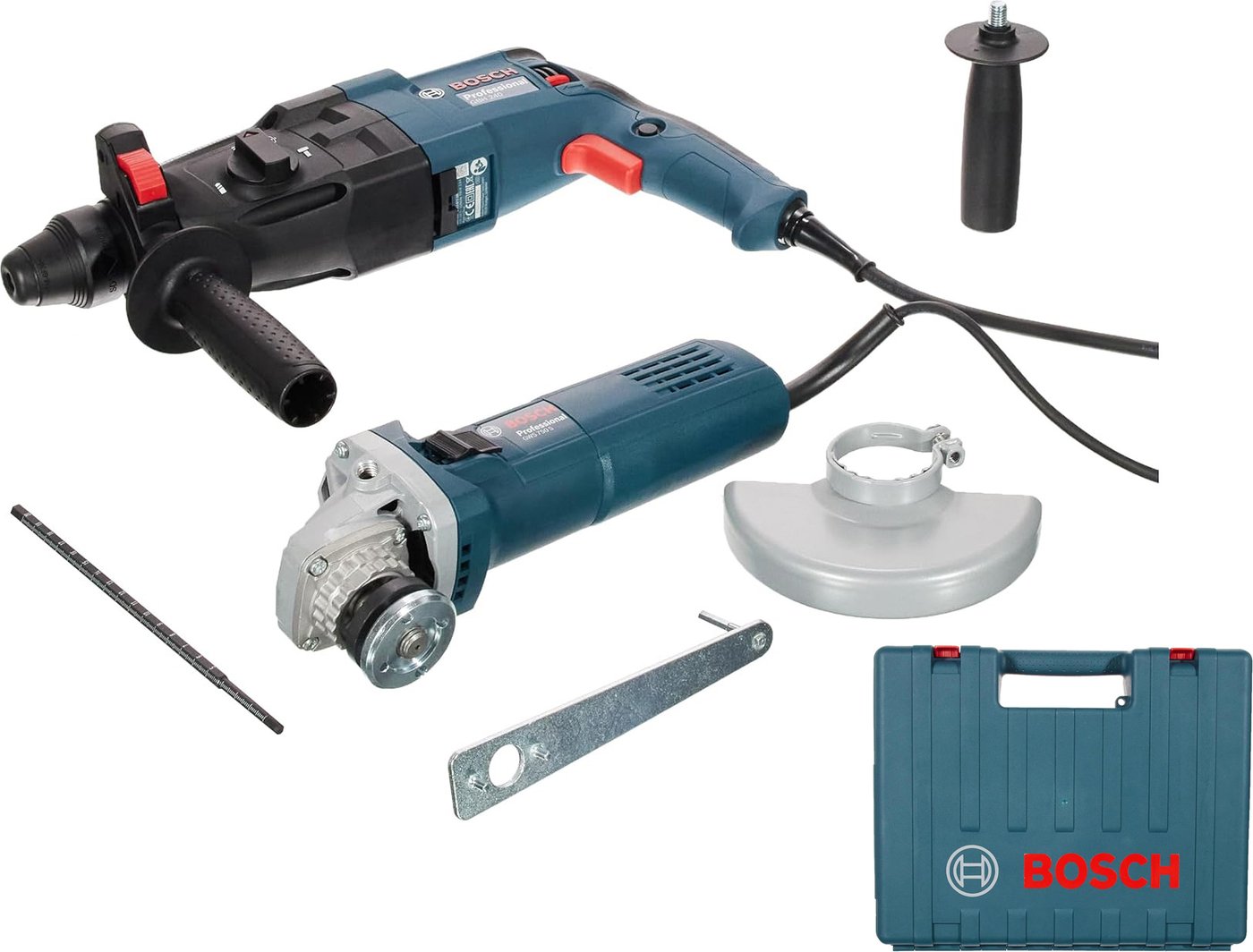 

Bosch Professional 0615990M8H (перфоратор, УШМ, кейс)