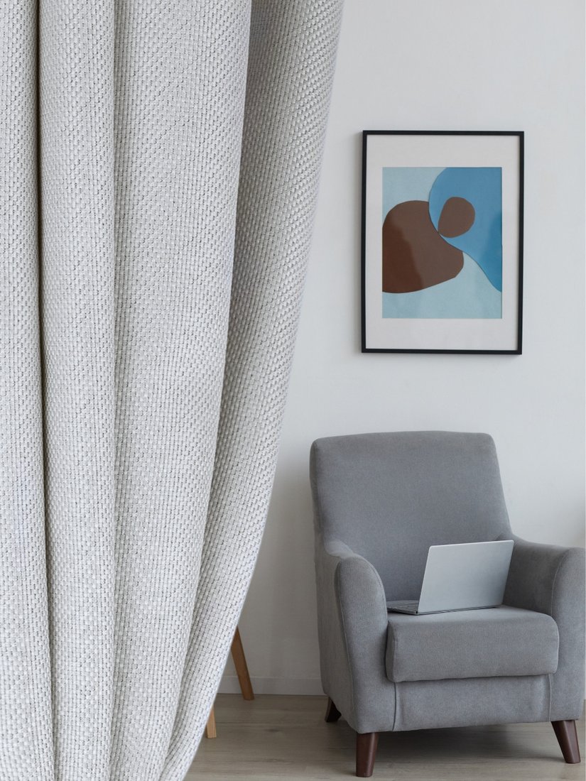 

Комплект штор Soft Lines Рогожка димаут 2226-27 (220x260, серый)