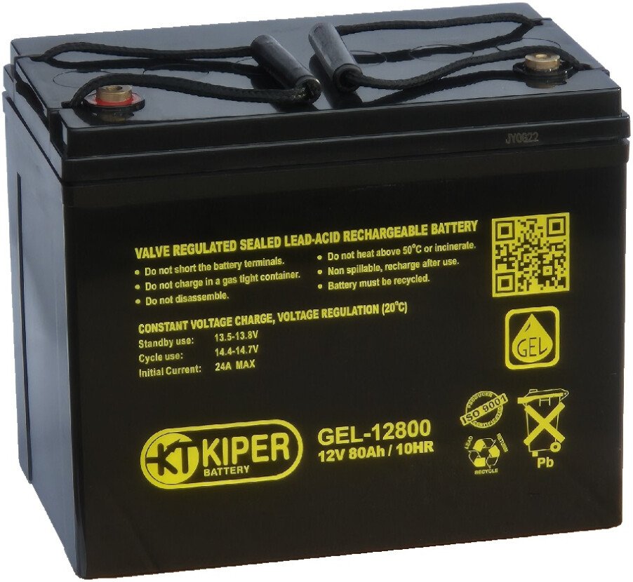 

Аккумулятор для ИБП Kiper GEL-12800 (12В/80 А·ч)