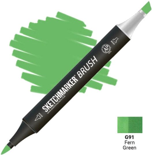

Маркер художественный Sketchmarker Brush Двусторонний G91 SMB-G91 (зеленый папоротник)