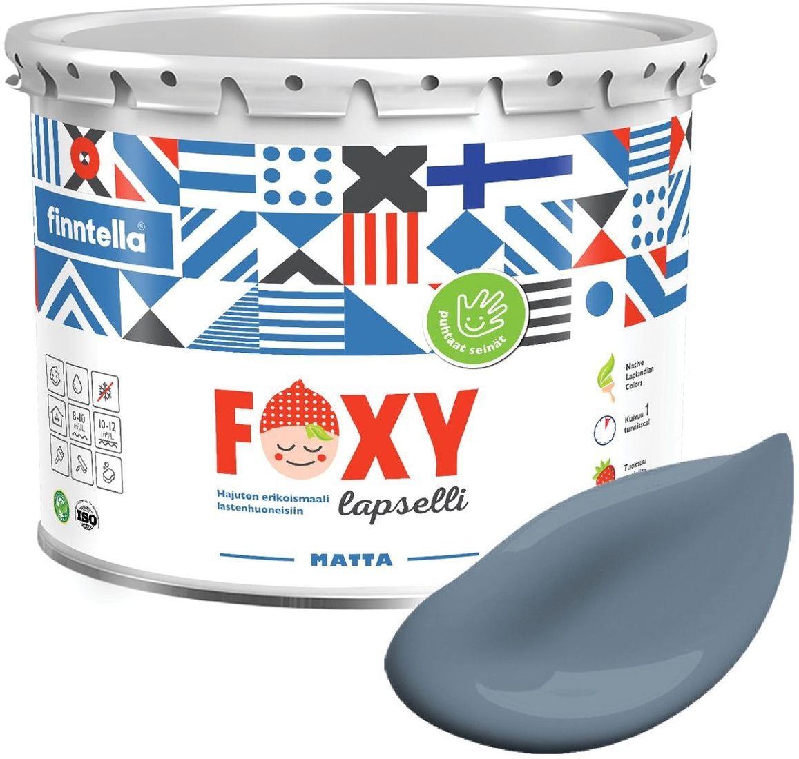 

Краска Finntella Foxy Lapselli Matte Jarvi F-50-1-3-FL287 2.7 л (синий)