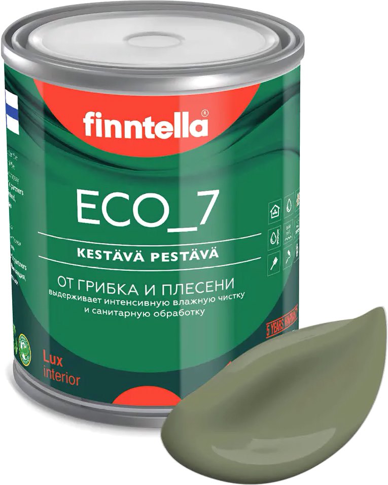 

Краска Finntella Eco 7 Oliivi F-09-2-1-FL021 0.9 л (темно-зеленый)
