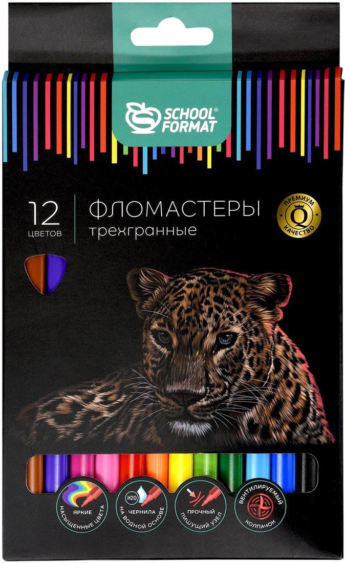 

Фломастеры Schoolformat Дикая планета ФЛ12-ДПЛ (12 цв)