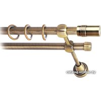 Карниз для штор Lm Decor Сатурн (антик, гладкая, 1.6м 16мм, 2 ряда)