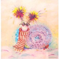 Набор для создания поделок/игрушек Волшебная мастерская Мозаика из пайеток на холсте № 6 Улиточка МХ-29