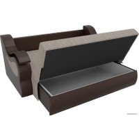 Диван Лига диванов Меркурий 100 100352 (корфу/экокожа, корфу 02/коричневый)