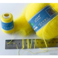 Набор пряжи для вязания ХоббиБум Пух норки 824 50 г 340 м (желтый)