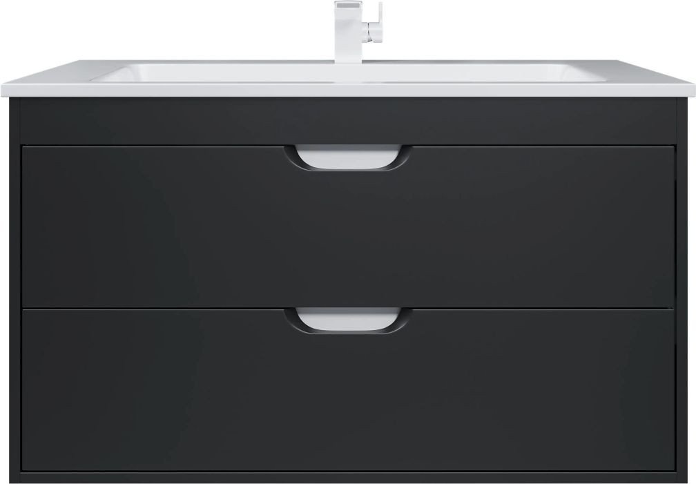 Uperwood Тумба с умывальником Modul 100 см (матовый черный)