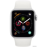 Умные часы Apple Watch Series 4 40 мм (алюминий серебристый/белый)