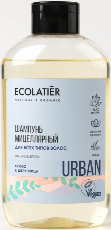 

Шампунь Ecolatier Urban мицеллярный д/всех типов волос кокос и шелковица 600 мл