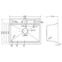 Кухонная мойка Roxen Stage Plus 560250-60-BS многофункциональная 8 в 1 (60*48/текстурный графит)