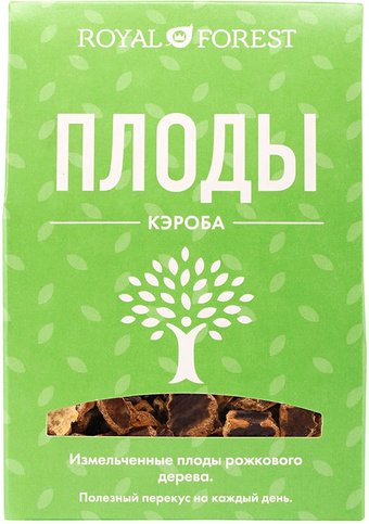 Кэроб Royal Forest Плоды в коробке 100 г (зеленый)