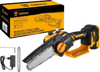 Аккумуляторная пила Deko DKCHS 20-6 063-4307-2 (с 2-мя АКБ)