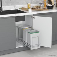 Система сортировки мусора Starax S-2392-G 24 л (серый)