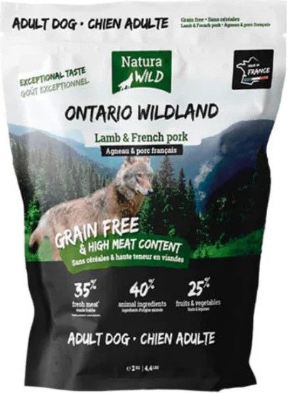 

Сухой корм для собак Natura Wild Ontario Wildland для всех пород с ягненком и французской свининой 2 кг