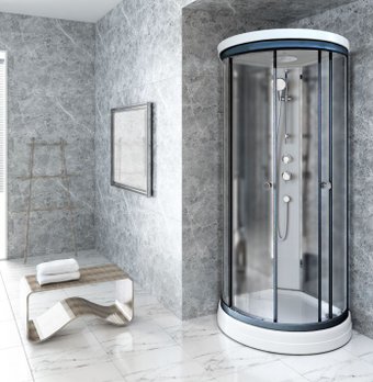 Душевая кабина Radomir Стронг 90 1-05-6-0-0-1801 (матовое стекло)