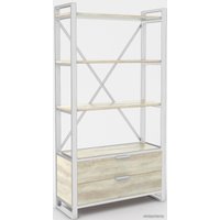 Стеллаж Hype Mebel Стандарт Люкс 80x170 (белый/древесина белая)