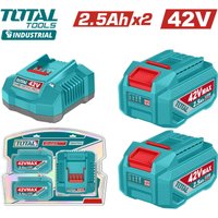 Аккумулятор с зарядным устройством Total TFBCPM25221 (42В/2x2.5 Ah + 42В)