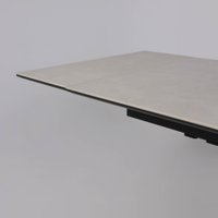 Кухонный стол Lepremo AV 2111 МДФ+керамика раздвижной 1200-1800x800 (серый матовый Carmen Light Grey/черный)