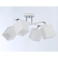 Люстра средней высоты Ambrella light TR303083/4 WH/CH/FR (белый/хром/белый матовый)