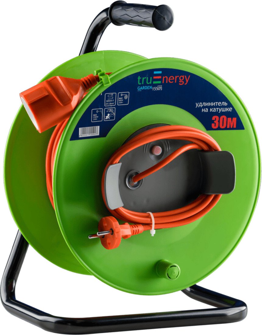 

Удлинитель на катушке TruEnergy 15509 (30 м, зеленый)