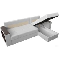 Угловой диван Лига диванов Дубай лайт правый 114199 (экокожа белый)