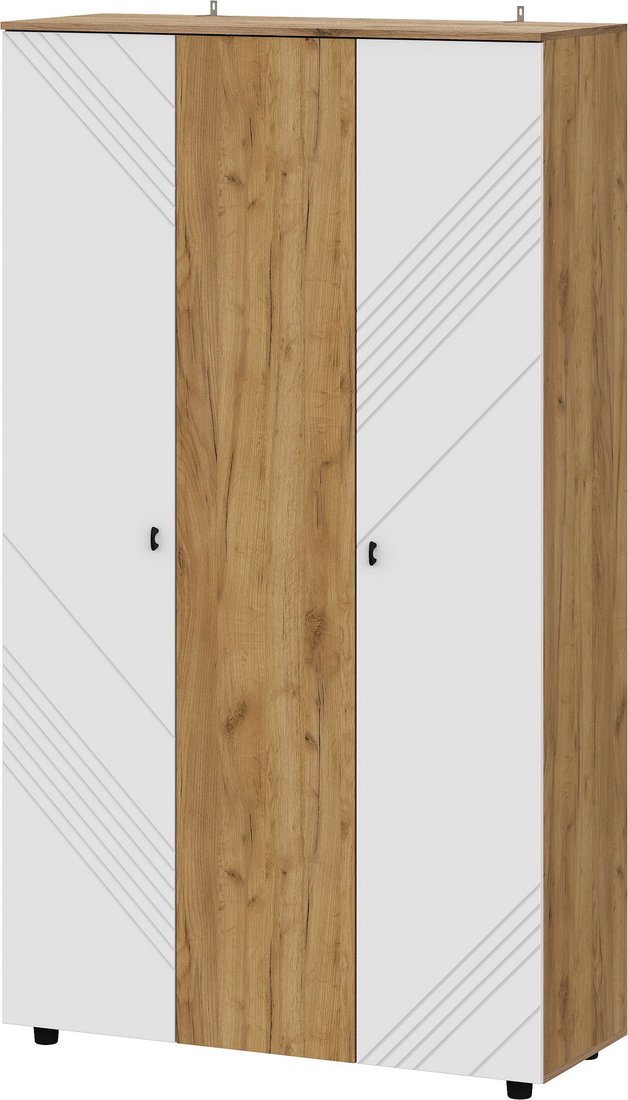 

Шкаф распашной Mio Tesoro Байкал трехстворчатый (дуб золотистый/белый матовый)