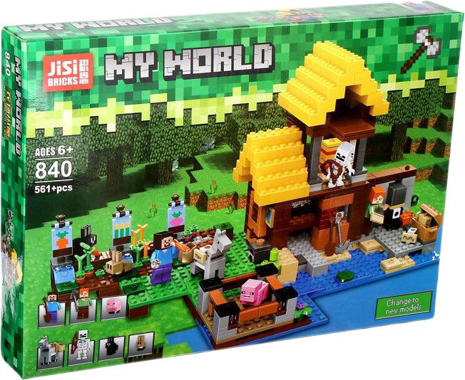 

Конструктор Jisi Bricks Мой мир 840 Фермерский домик