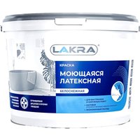 Краска Лакра Латексная моющаяся 6.5 кг (белоснежный)