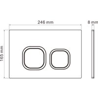 Унитаз подвесной Roxen Simple Compact в комплекте с инсталляцией StounFix Dual Fresh 6 в 1 916803 (кнопка: белый глянец)