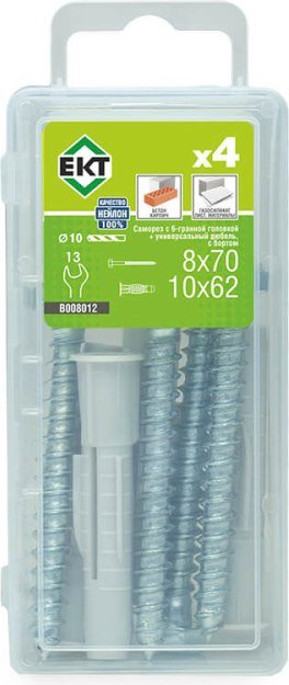 

Дюбель универсальный ЕКТ B008012 (4 шт)