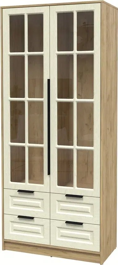 

Шкаф-витрина Интерлиния Концепт КТ-ШВ2 Деко (дуб золотой/дуб снежный)