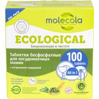 Таблетки для посудомоечной машины molecola Экологичные Спирулина (100 шт)