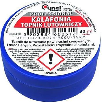 

Канифоль для пайки Cynel Kalafonia Topnik Lutowniczy 300416 (30 мл)
