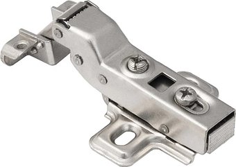 Мебельная петля GTV полунакладная для алюминиевого профиля Z-1 с доводчиком с клипом