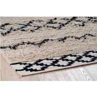 Ковер для жилой комнаты Merry Bear Home Decor 80x150см SGE-CRFW-1202 (черный/молочный)