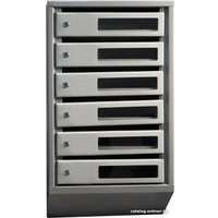 Почтовый ящик Klesto Вертикальный 6 секций (с окошком, с задней стенкой)