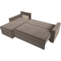 Угловой диван Лига диванов Верона лайт левый (велюр коричневый)